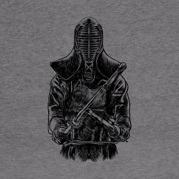 Master the Art of Dual Sword Technique with Kendo Nito Ryu by Holymayo Tee